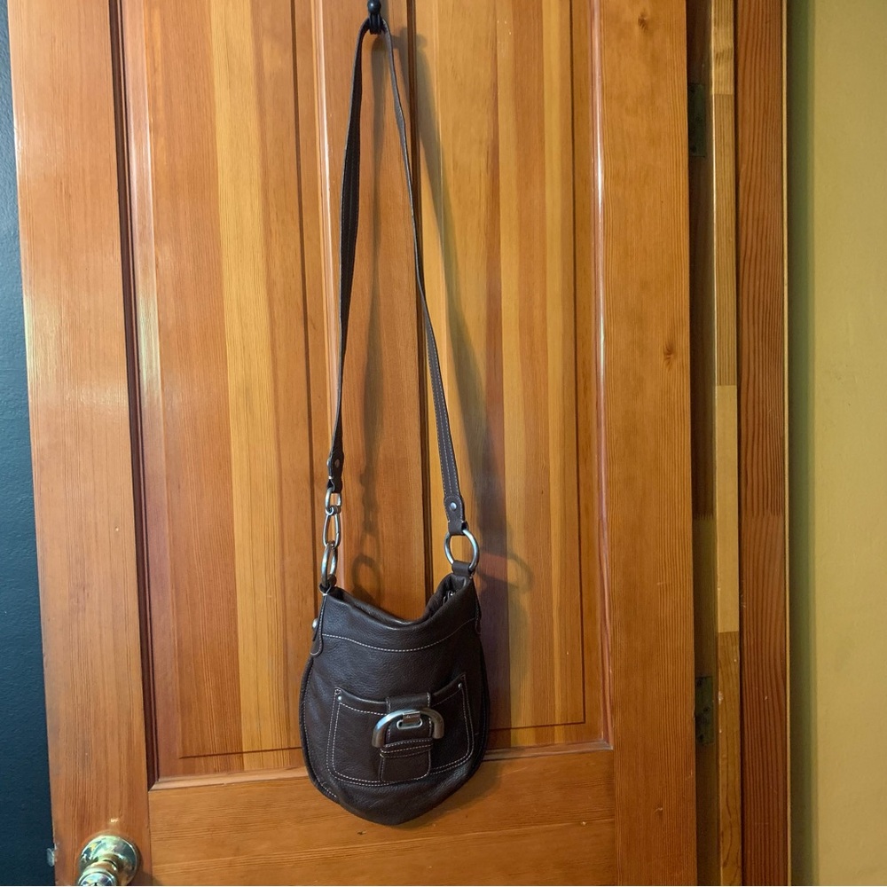 B. Makowsky bag Rich Brown Leather Crossbody/Shoulder Convertible Great Quality
